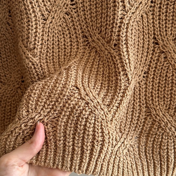 American Eagle Outfitters Tan Mockneck Knit Sweater, Size Small - Picture 10 of 16
